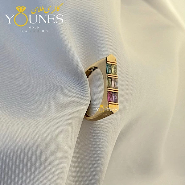 انگشتر طلا باگت نگینی